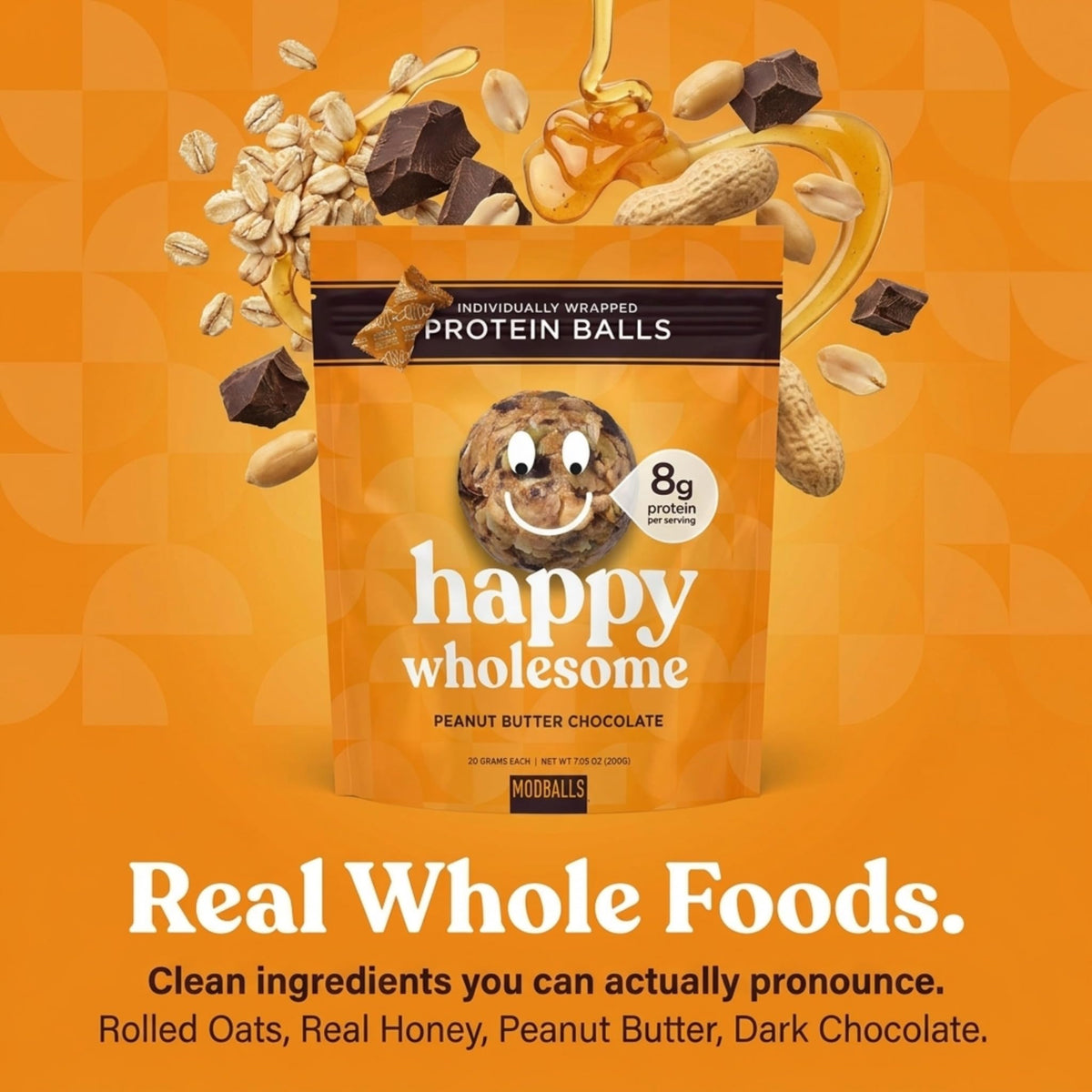 Happy Wholesome Chocolate Cherry Protein Balls, 10 Count