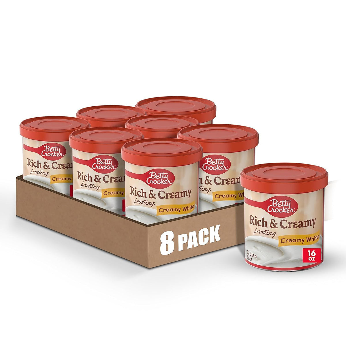 Betty Crocker Gluten Free Rich and Creamy Cherry Frosting, 16 oz, 8 Pack