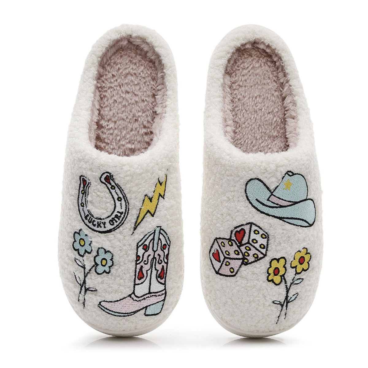 Women Retro Colorful Books Slippers Plush Warm House Slippers,Casual Home Shoes Soft Plush Slip-on Slippers Outdoor Indoor Bedroom Shoes