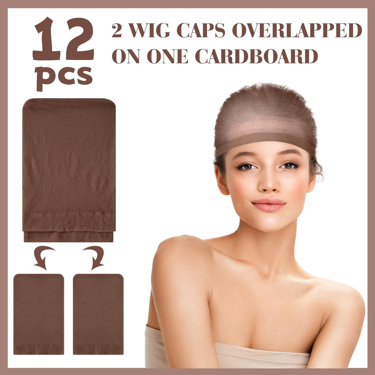 PLULON 6 Pcs Wig Cap for Women, Mesh Stocking Wig Caps Net Closed End Hair Mesh Net Liner Ultra-thin Invisible for Women Men Cosplay Show Halloween Bachelorette Party Music Festivals Daily Life