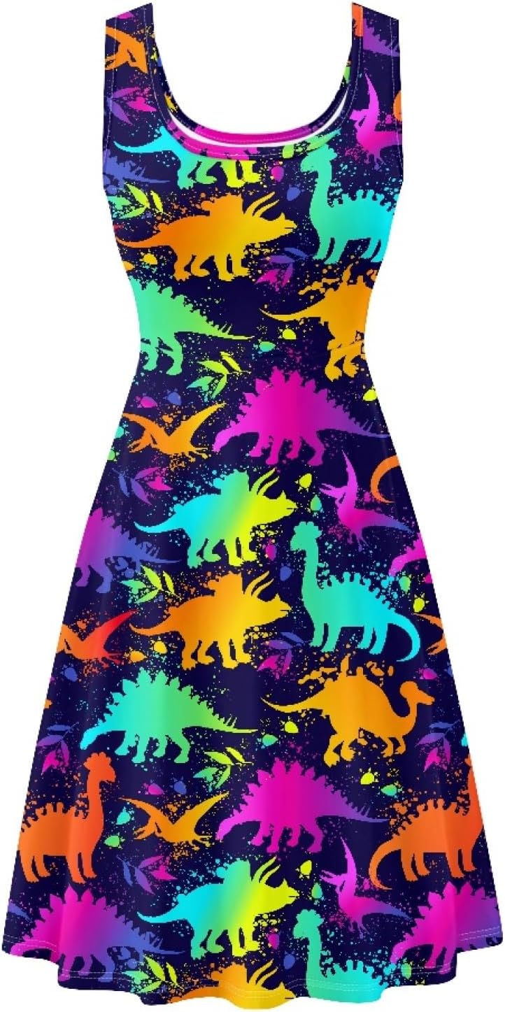 KiuLoam Women's Casual Sleeveless A-Line Dresses Tank Top Sundresses Dress with Pockets XS - 4XL