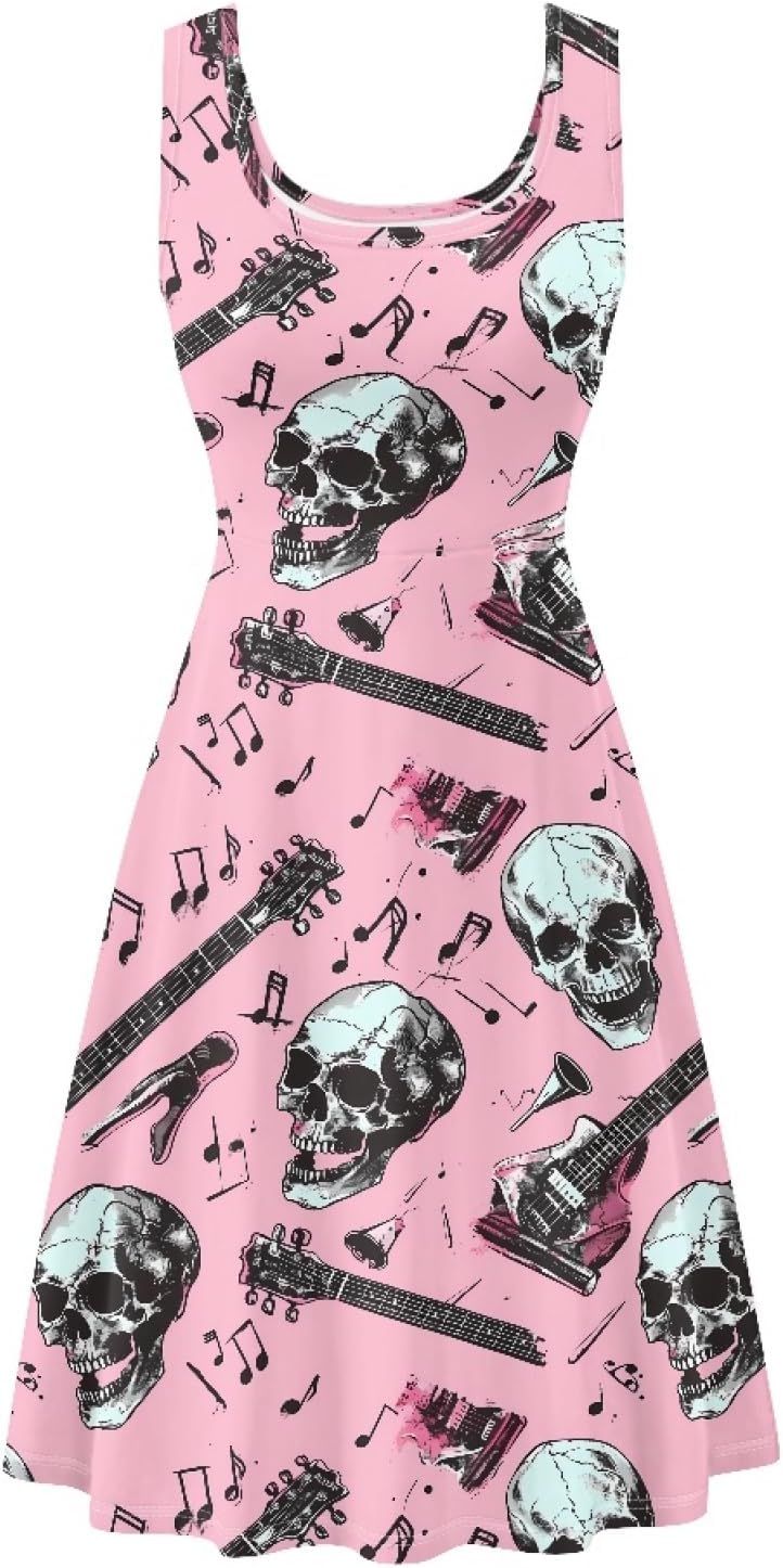 KiuLoam Women's Casual Sleeveless A-Line Dresses Tank Top Sundresses Dress with Pockets XS - 4XL