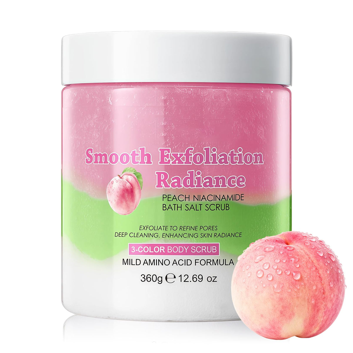 Cherry Body Exfoliator, Deep Cleaning Exfoliating Body Scrub, Moisturizing Nourishing Salt Rose Body Scrub, 350 g