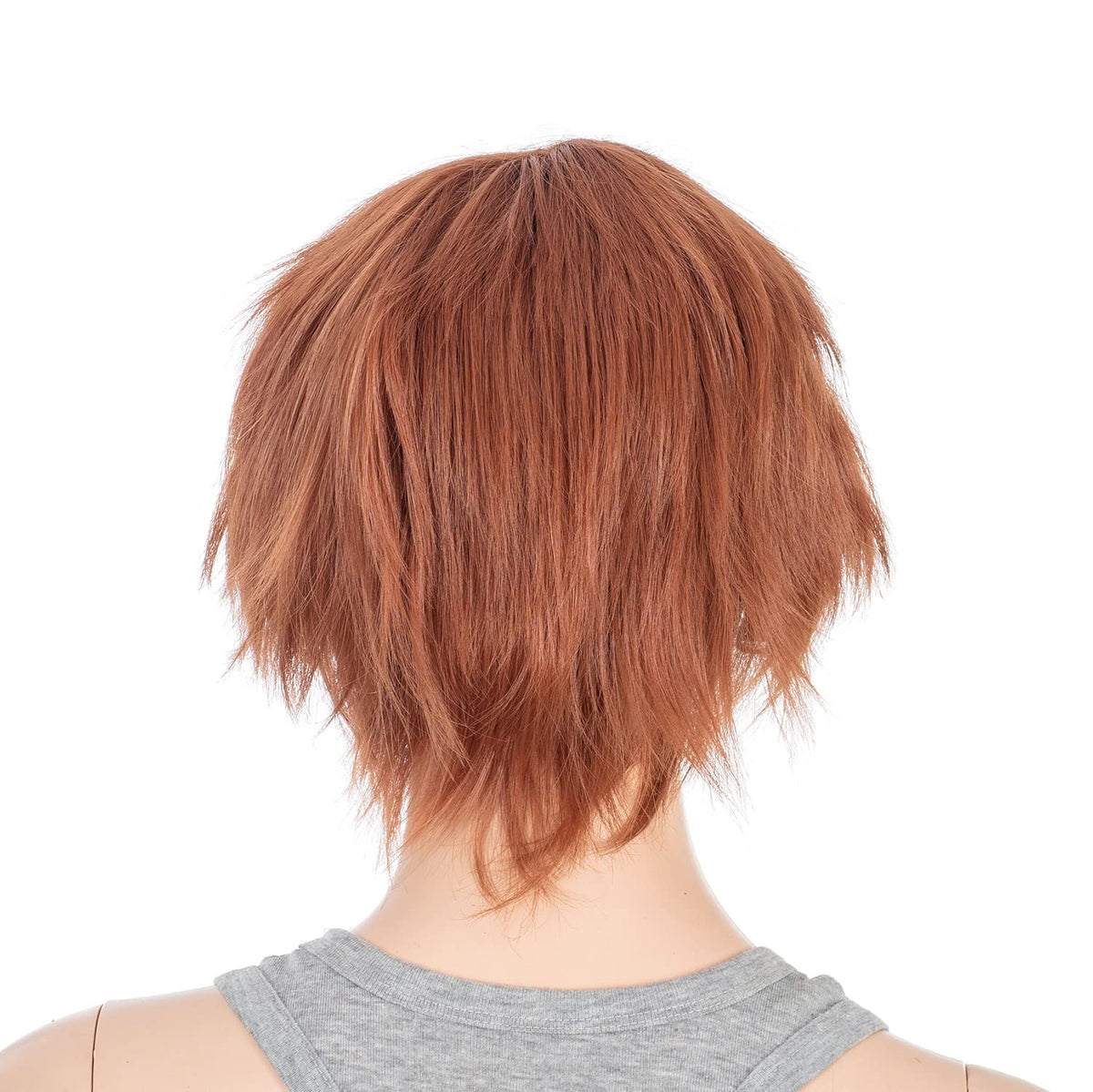 SWACC Unisex Fashion Spiky Layered Short Anime Cosplay Wig for Men and Women (1B-Off Black)