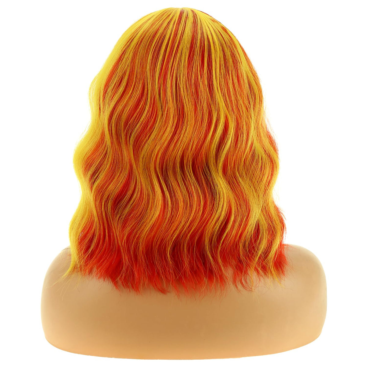 BERON 14 Inches Pink Wig for Women Girls Short Curly Synthetic Wig with Bangs Lovely Pink