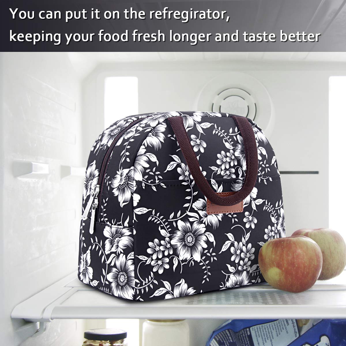 BALORAY Lunch Bag for Women Men Adult Lunch Box (Cherry), M