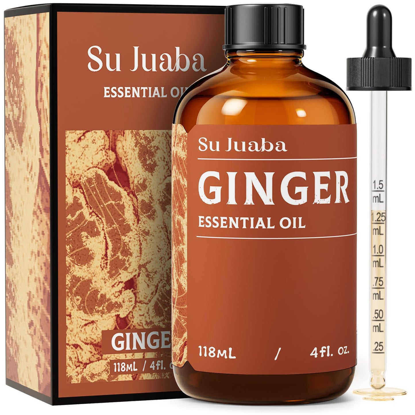 SU JUABA Lavender Essential Oil for Aromatherapy, Sleep & Relaxation | Calming Scent for Diffusion & Skin Care, Ideal for DIY Candles Soap & Fabric Softening - 118mL / 4 fl oz