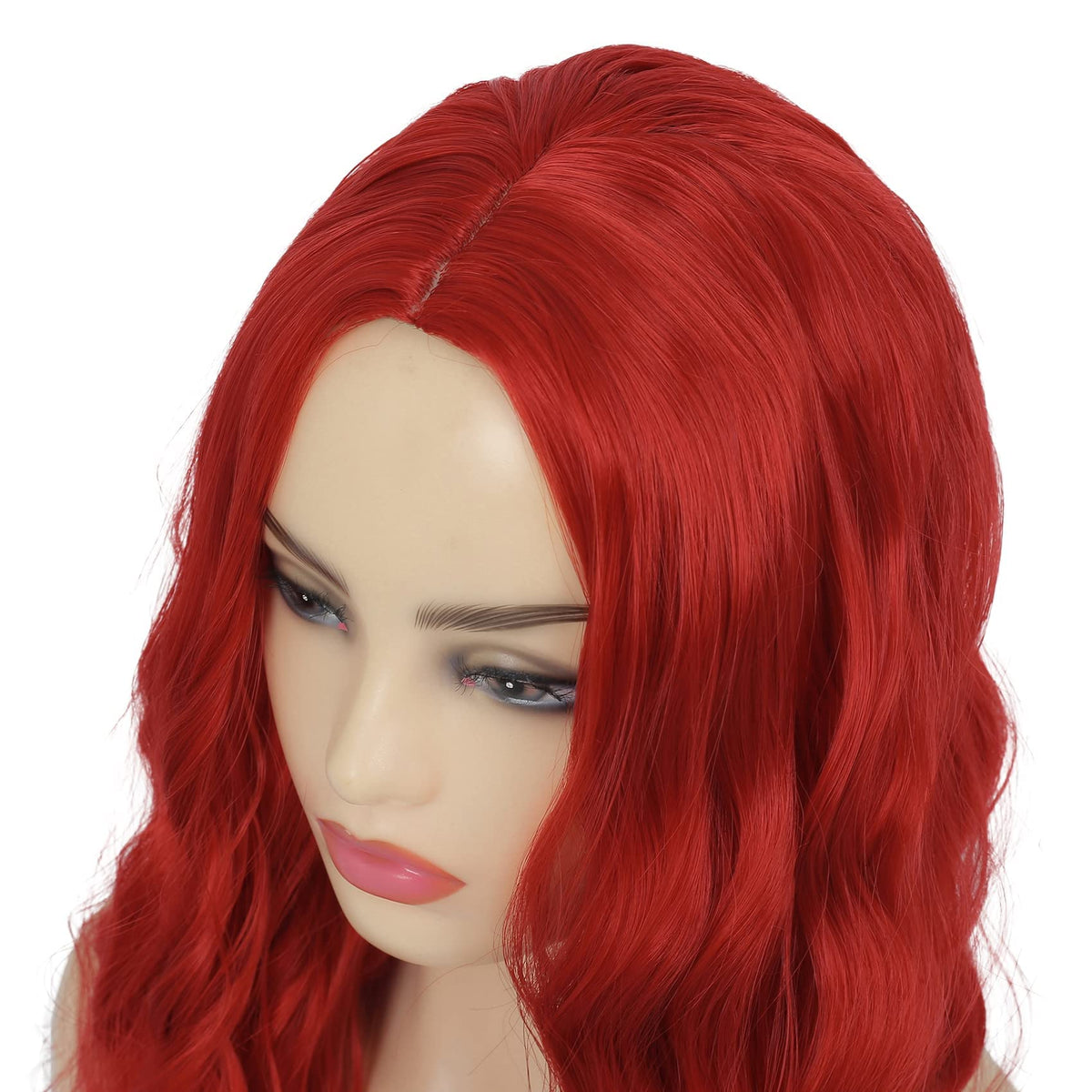 Long Curly Wavy Silver Grey to Purple Wig Side Part Natural Looking Synthetic Cosplay Wig for Women