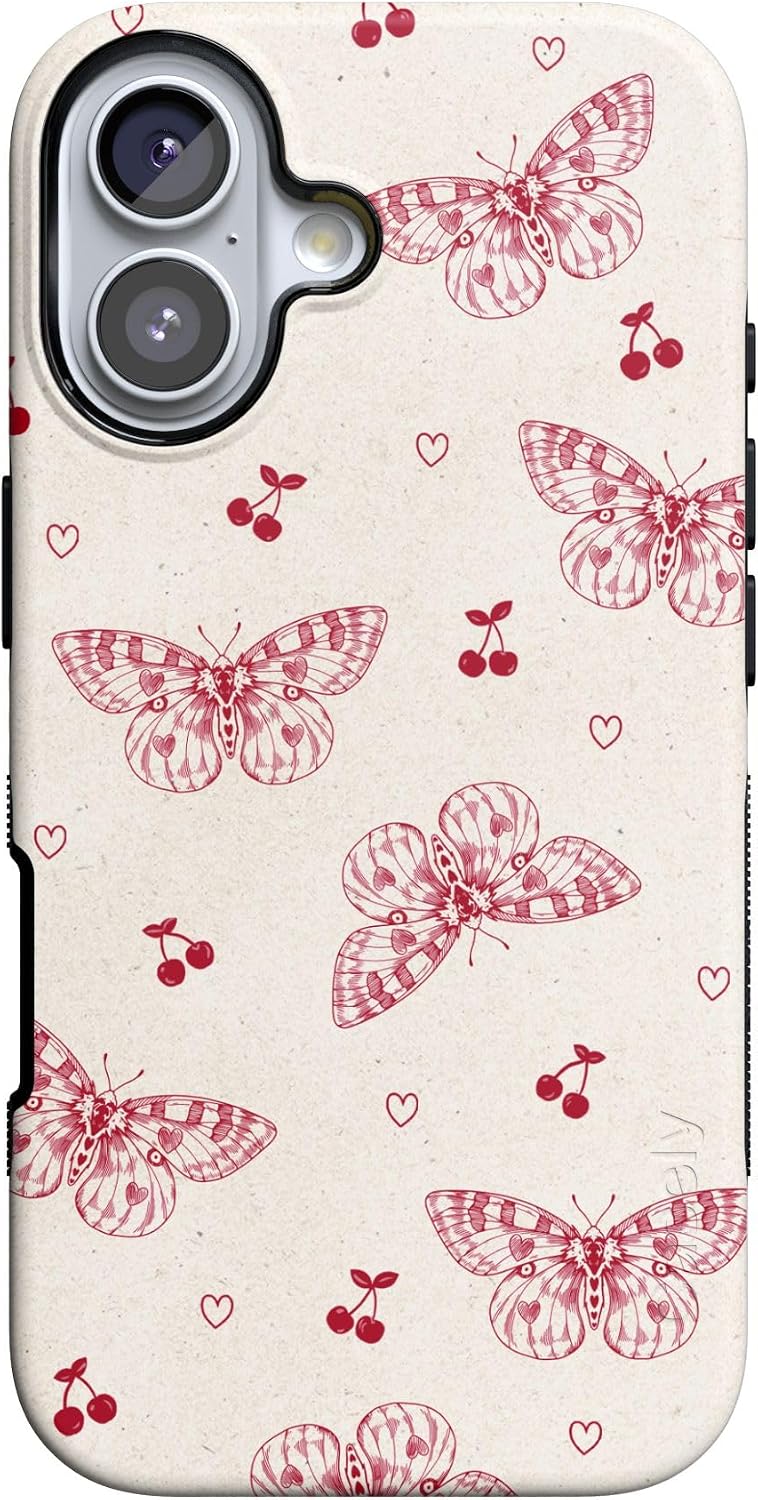 Casely iPhone 17 Air Case | Very Cherry | Painted Cherries | Bold Protective Design | MagSafe Compatible Design