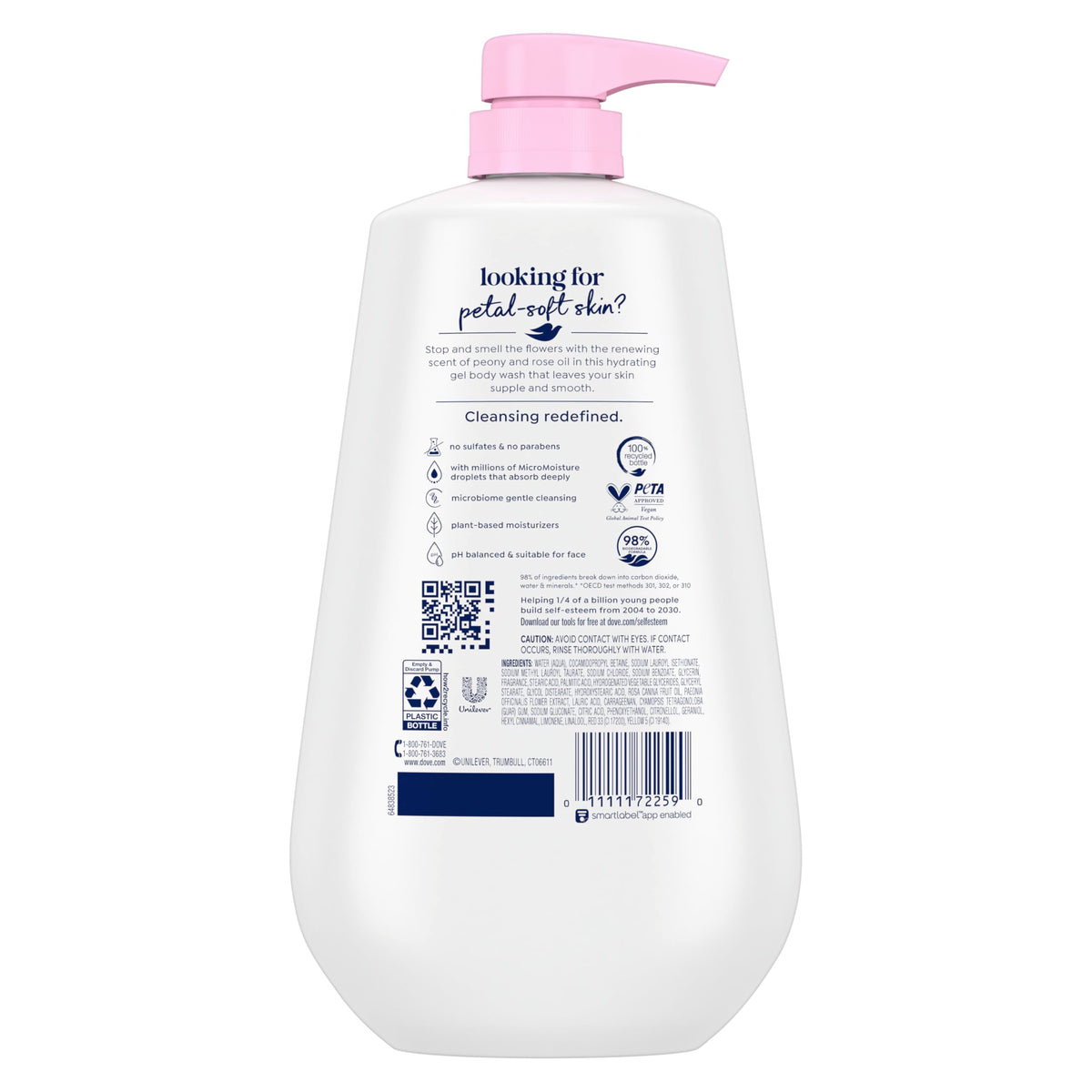 Dove Body Wash Cherry & Chia Milk 30.6 oz Pump, Sulfate Free
