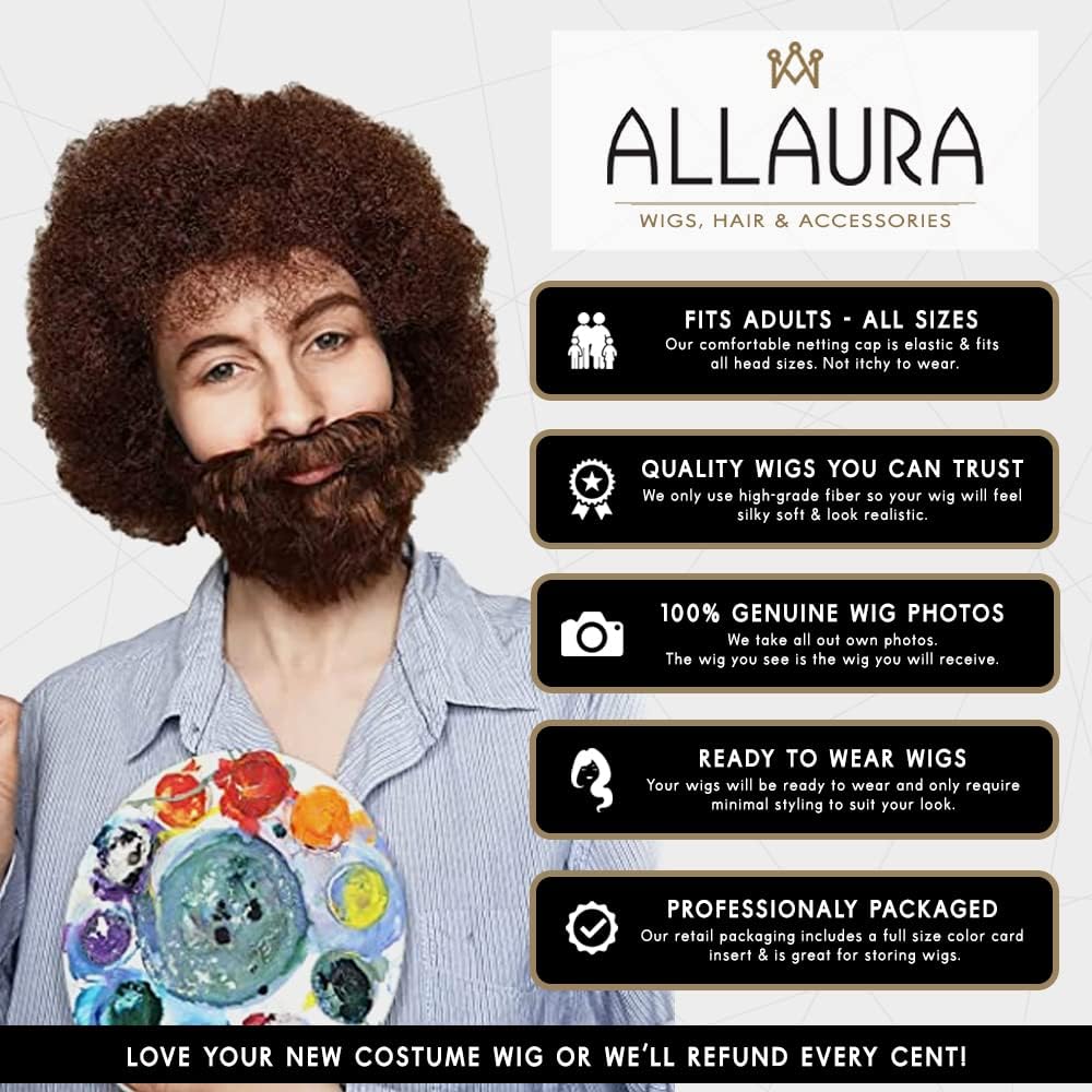 ALLAURA – Jon Snow Wig Northern Snow King Wig + Shield Jon Snow Pin – Bruno Short Black Curly Cosplay Wigs For Men Halloween Cosplay Halloween Costume
