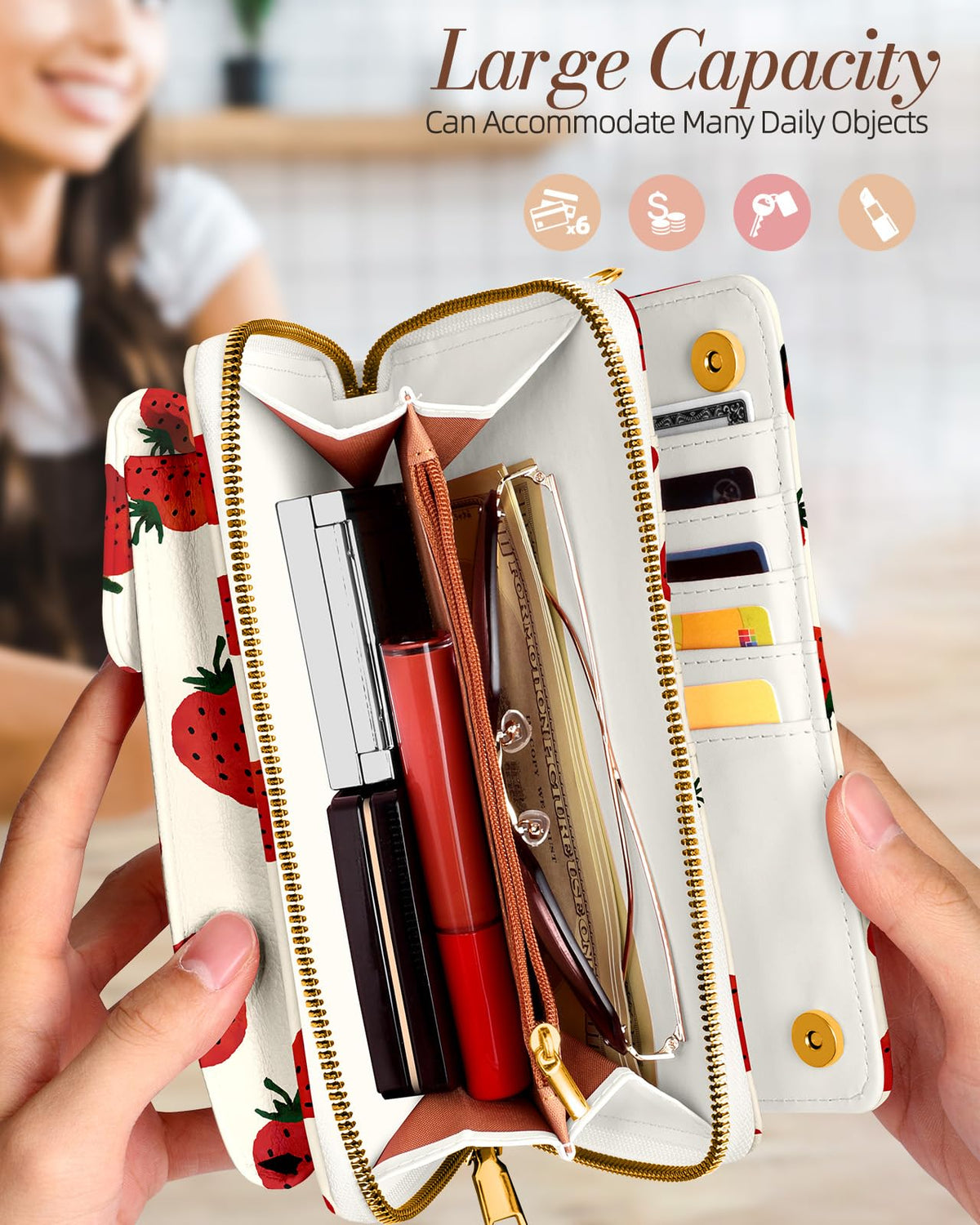 Miss Adola Leather Cell Phone Purse Crossbody Bag for Women