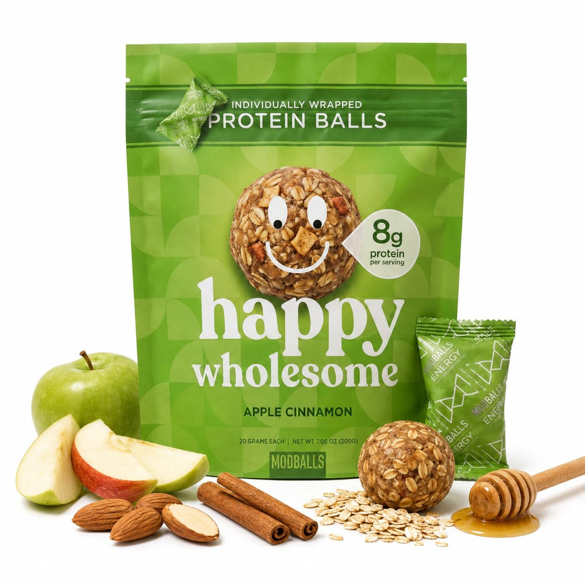Happy Wholesome Chocolate Cherry Protein Balls, 10 Count