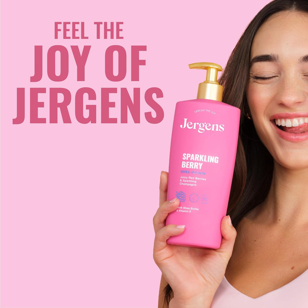 Jergens Shea Fusion Cherry Swirl Body Lotion, Dry Skin, 14 fl oz