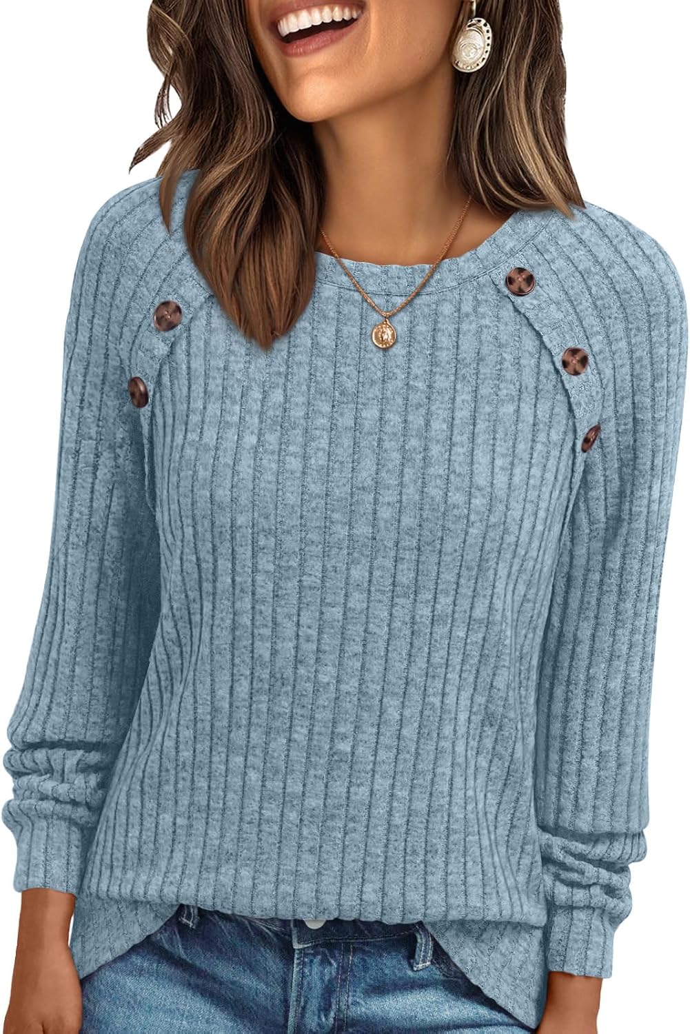 AUTOMET Womens Long Sleeve Shirts Fall Sweaters Business Casual Tops Blouse