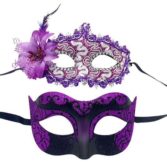 Masquerade Mask for Couples, Venetian Lace Masks for Women Men, Costume Mask for Party, Carnival