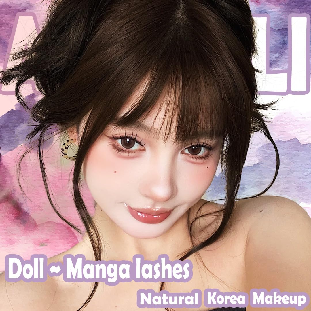 10 Pairs Manga Lashes Anime Cosplay Lashes Spiky Manga Style Lashes Janpanese 16mm Extension Natural Manhua Doll Eye Lashes Halloween/Party Makeup Look by AUGENLI (A3)