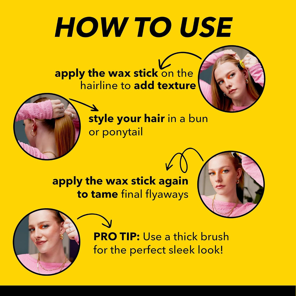 got2b glued On-The-Go Hair Wax Stick, 1.8oz, Hair Styling Wax Stick Creates Sleek and Slick Styles Without The Crunch, Provides 72-HR Flexible Hold and Frizz Control