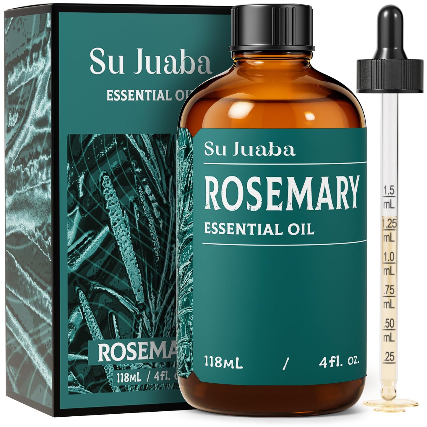 SU JUABA Lavender Essential Oil for Aromatherapy, Sleep & Relaxation | Calming Scent for Diffusion & Skin Care, Ideal for DIY Candles Soap & Fabric Softening - 118mL / 4 fl oz
