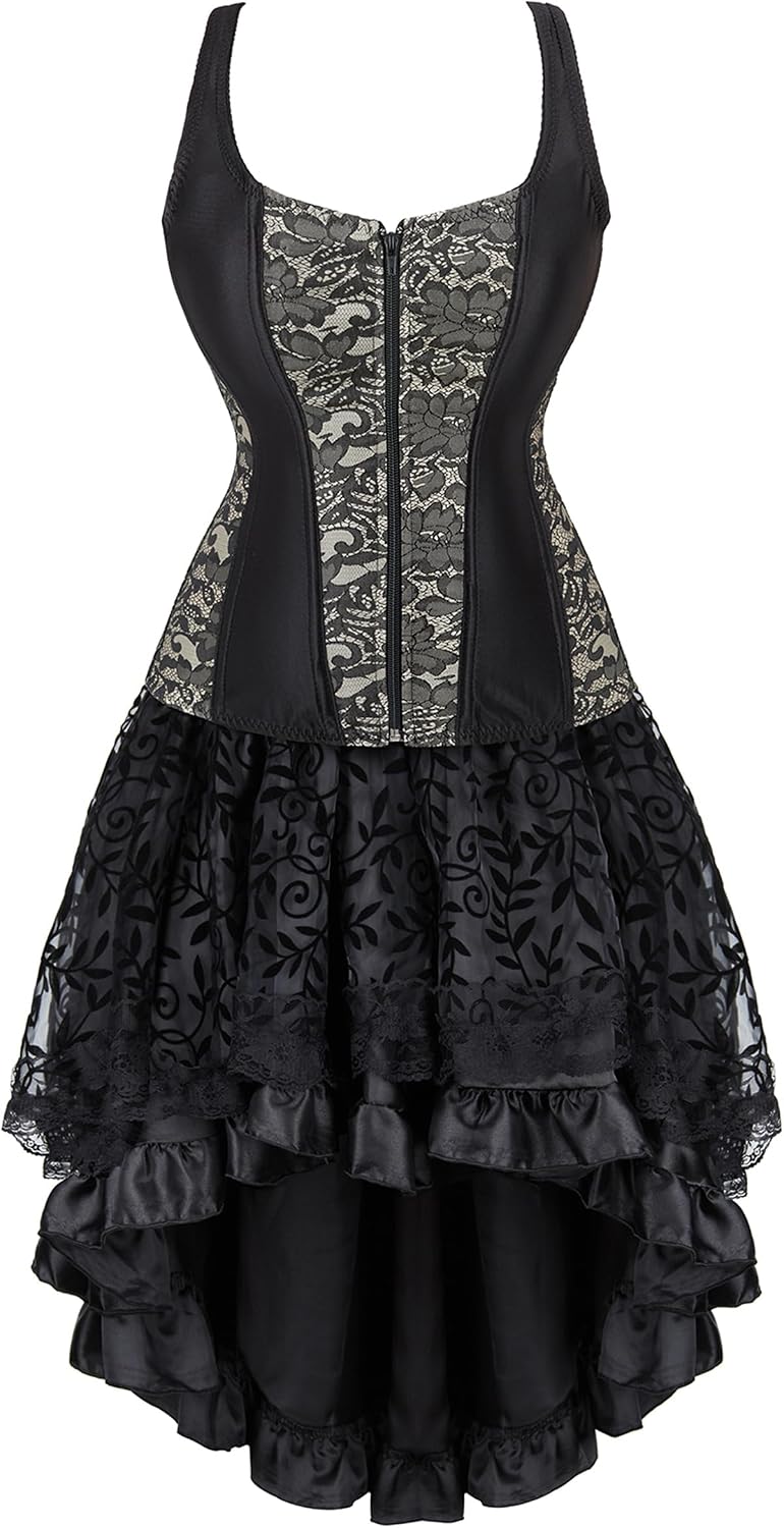 Zhitunemi Halloween Costumes Woman 2025: Corset Tops for Women Vampire Costume Women Dress - Medieval Corsets for Theme Party