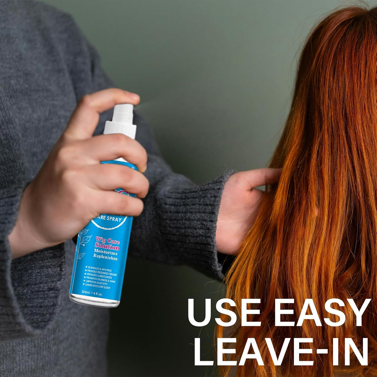 AKBAN Wig Hair Care Spray for Synthetic and Natural Hair Wigs, Smooth and Anti-Frizz, Hydrates & Moisturizes, Cleans and Extends the Life of Your Wig