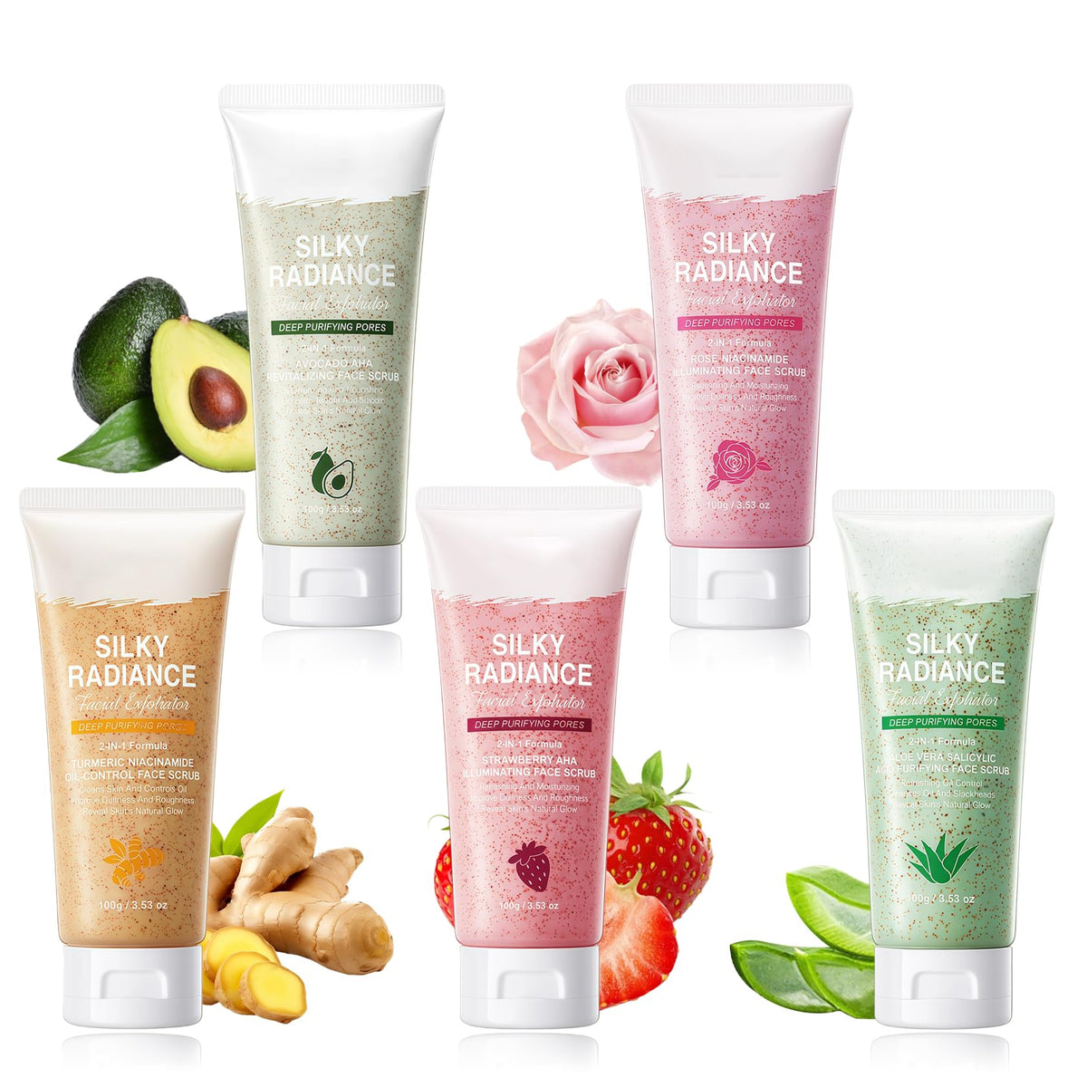 Cherry Body Exfoliator, Deep Cleaning Exfoliating Body Scrub, Moisturizing Nourishing Salt Rose Body Scrub, 350 g