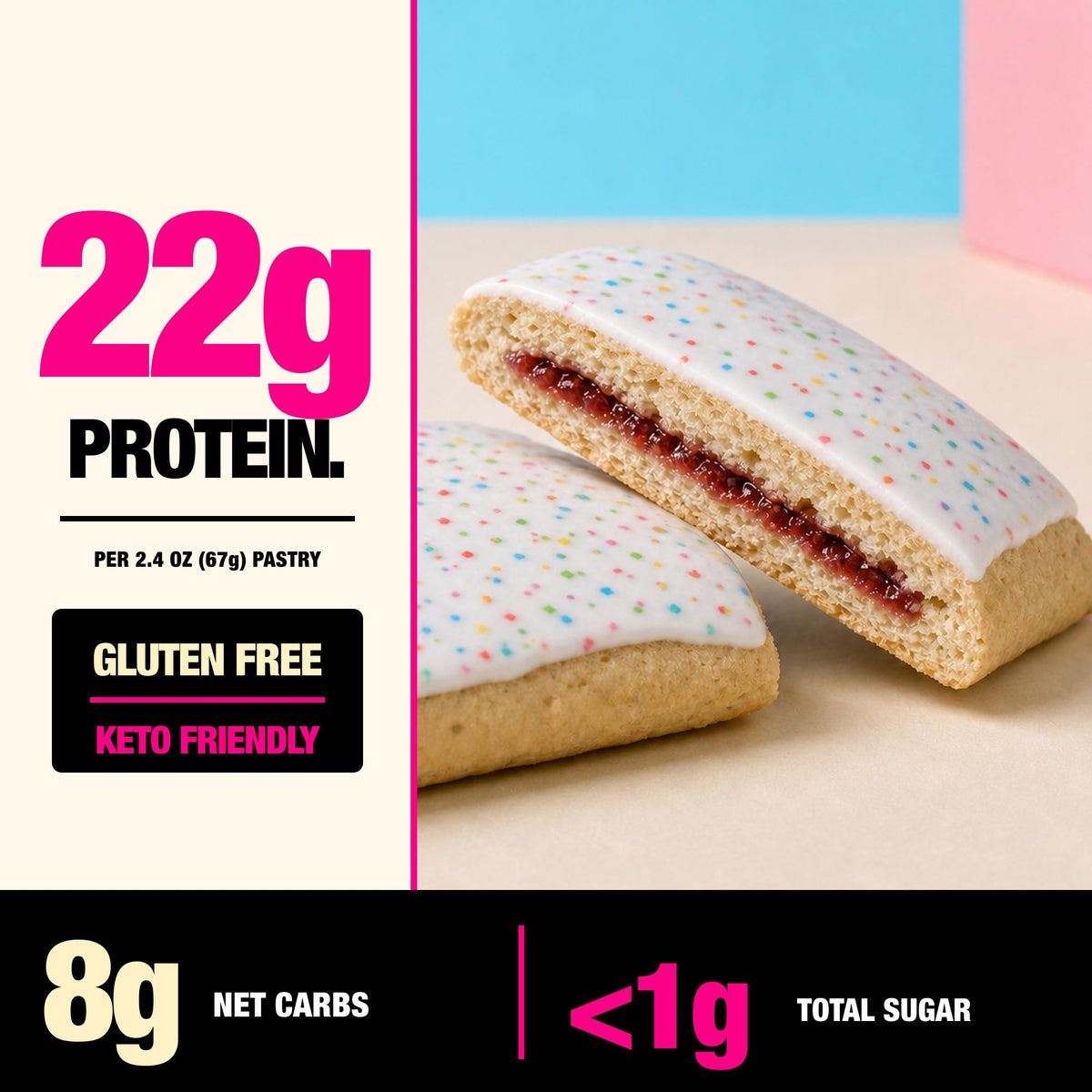 Legendary Foods High Protein Pastry, Cherry, Low Carb/Low Sugar Snack