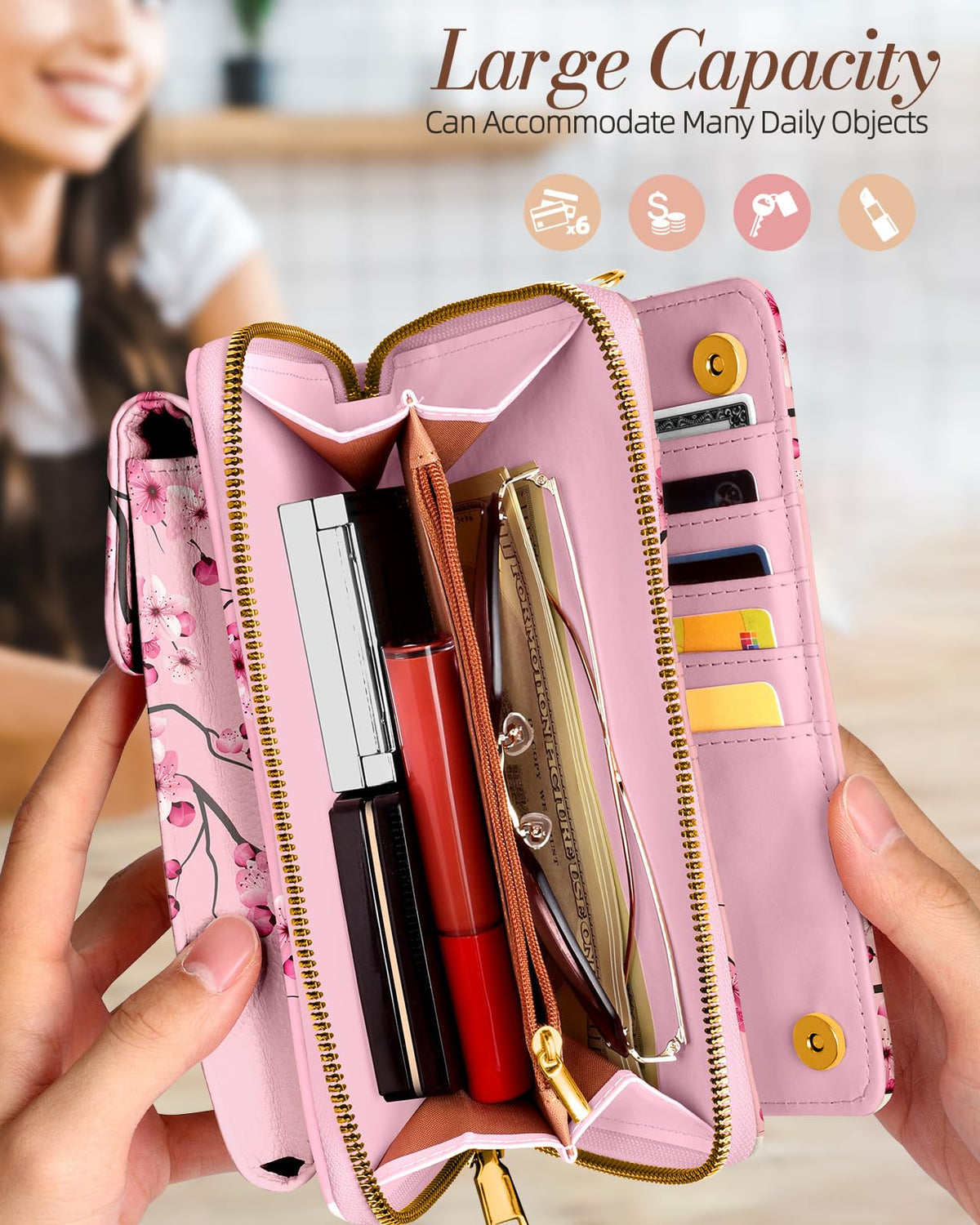 Miss Adola Leather Cell Phone Purse Crossbody Bag for Women