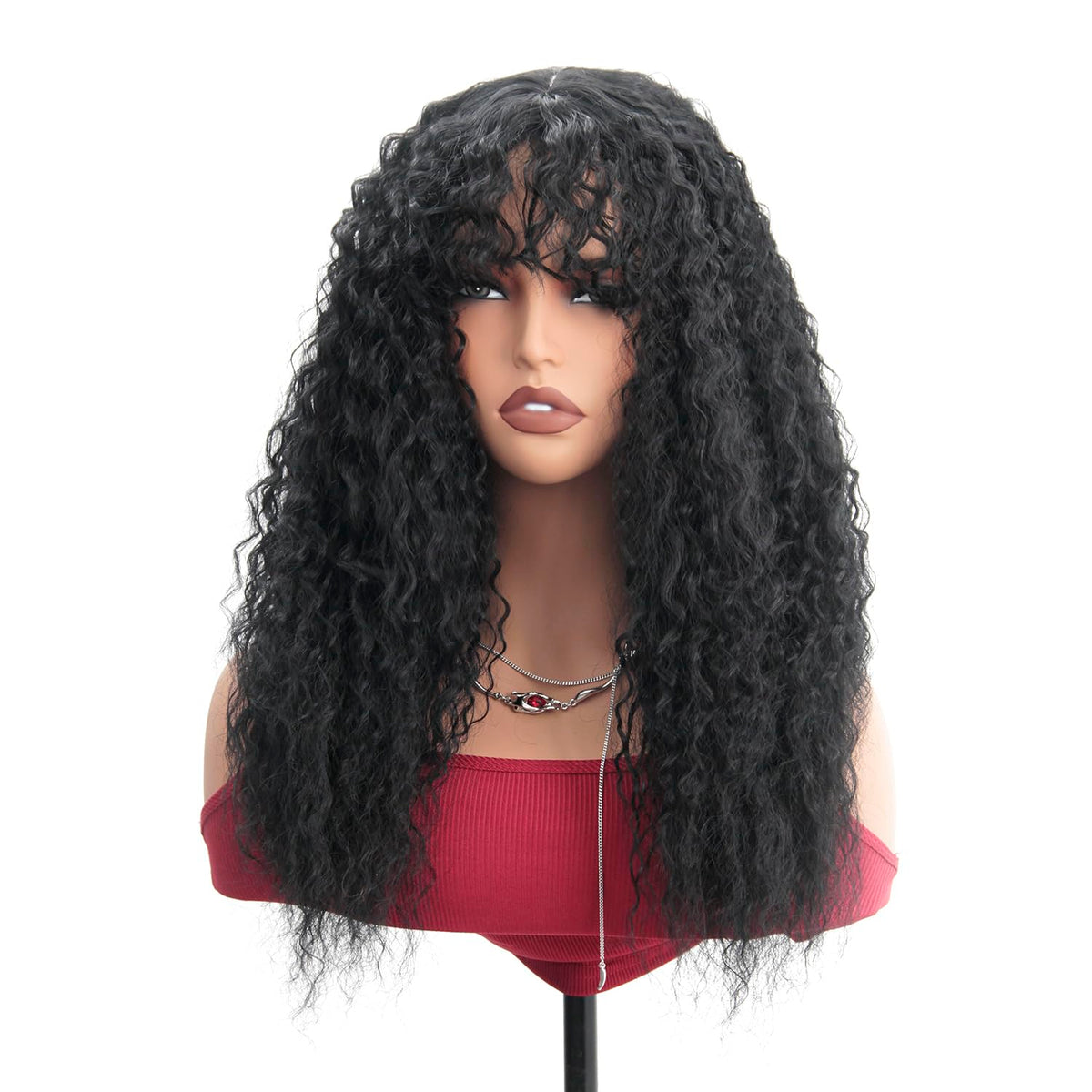 BEkjdiof Wig with Bangs Long Straight Gray Wigs for Women Halloween Wig