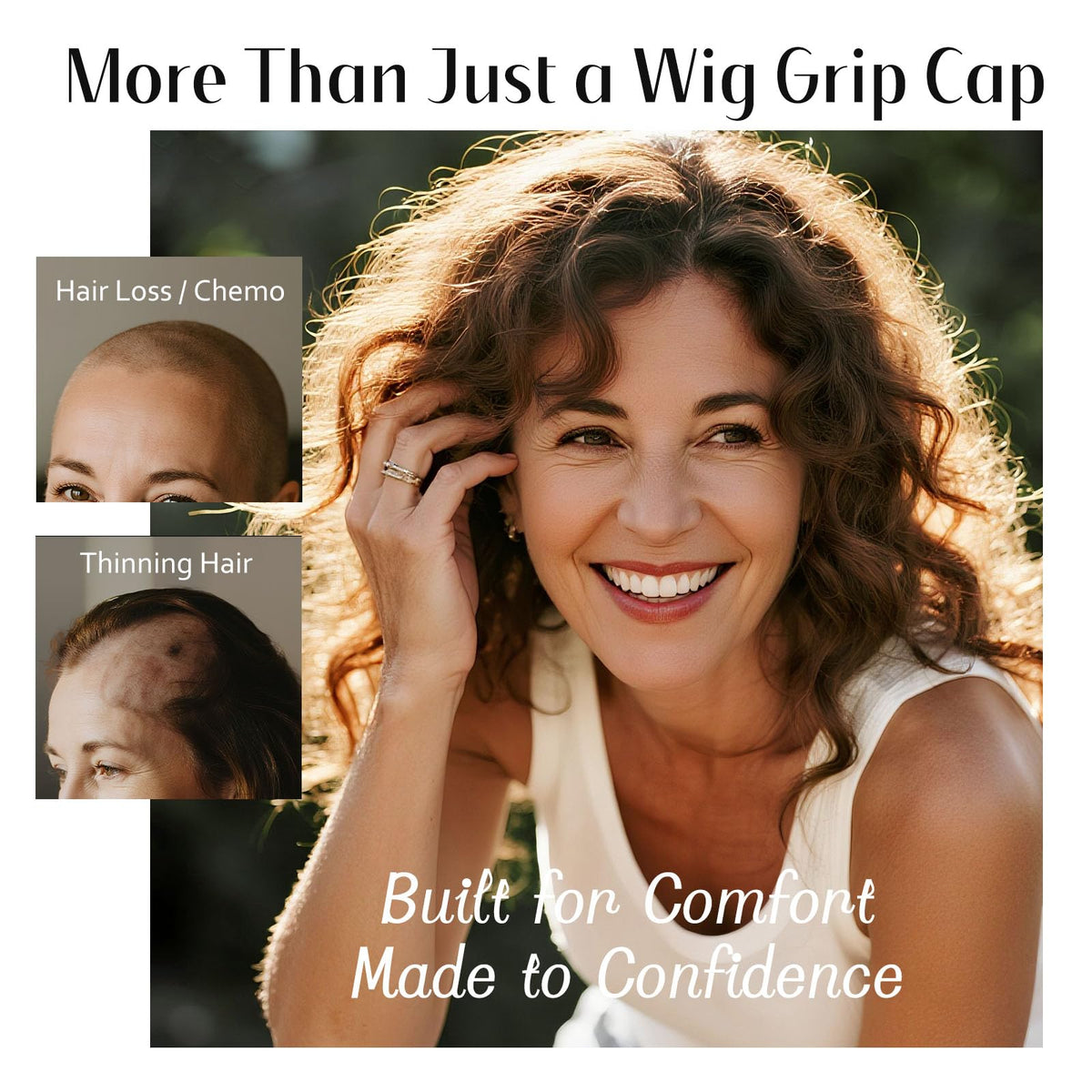 Dreamlover Wig Grip Cap,2-in-1 Wig Cap with Grip Band, Nude, 1 PCS