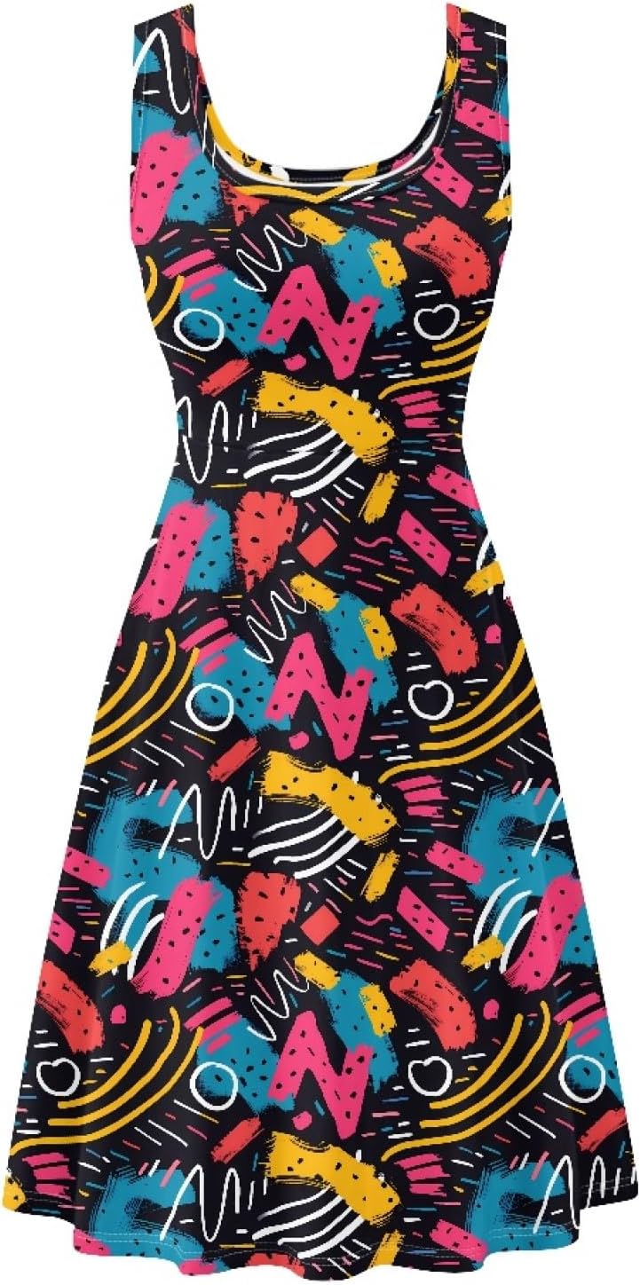 KiuLoam Women's Casual Sleeveless A-Line Dresses Tank Top Sundresses Dress with Pockets XS - 4XL