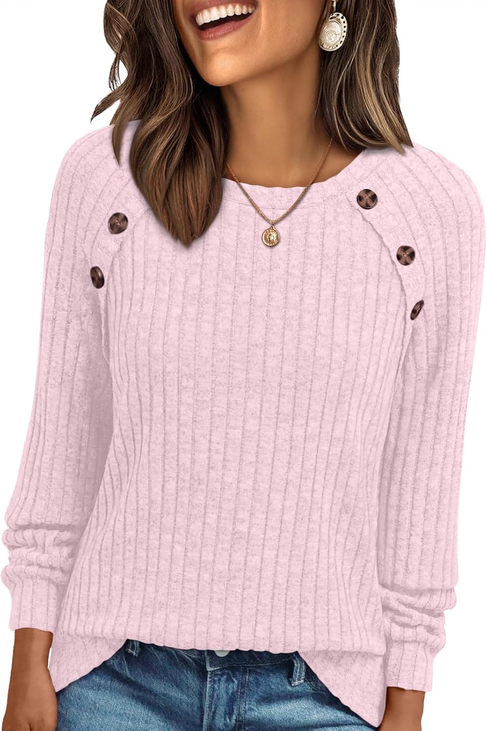 AUTOMET Womens Long Sleeve Shirts Fall Sweaters Business Casual Tops Blouse