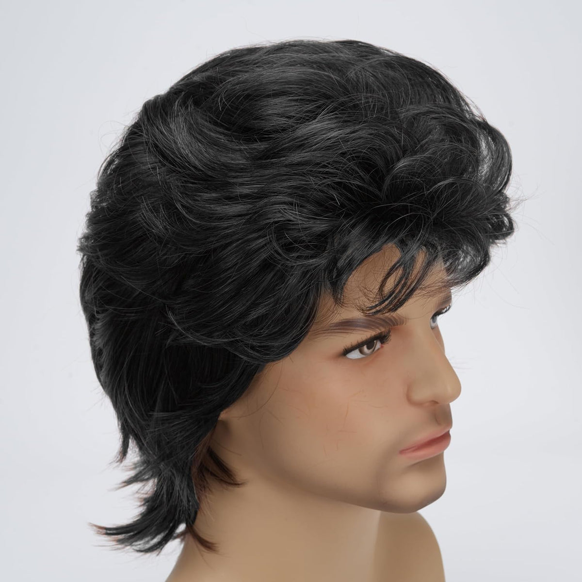 Mullet Wig Blonde 80s Men Wig,Punk Rocker Hair Party Daily Halloween Costumes Long Wigs