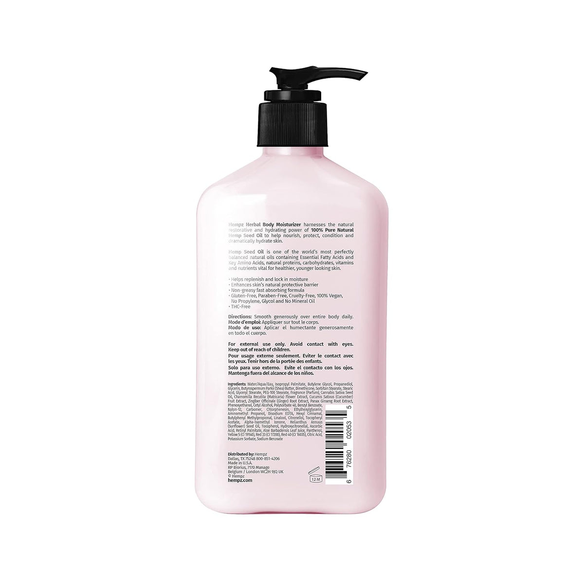Hempz Dark Red Cherries Moisturizing Body Lotion - 17 Fl Oz