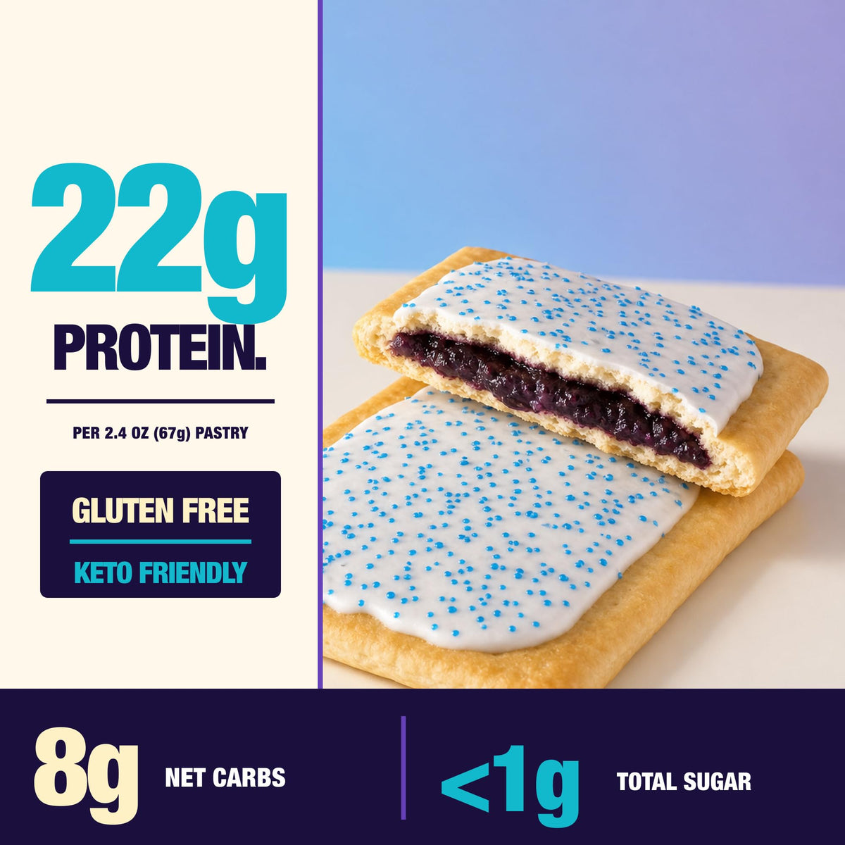 Legendary Foods High Protein Pastry, Cherry, Low Carb/Low Sugar Snack