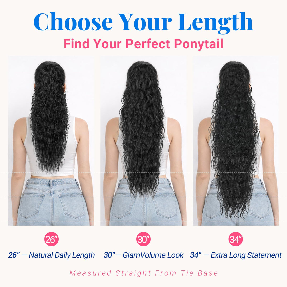 KooKaStyle Long Medium Brown Curly Synthetic Drawstring Ponytail Extension