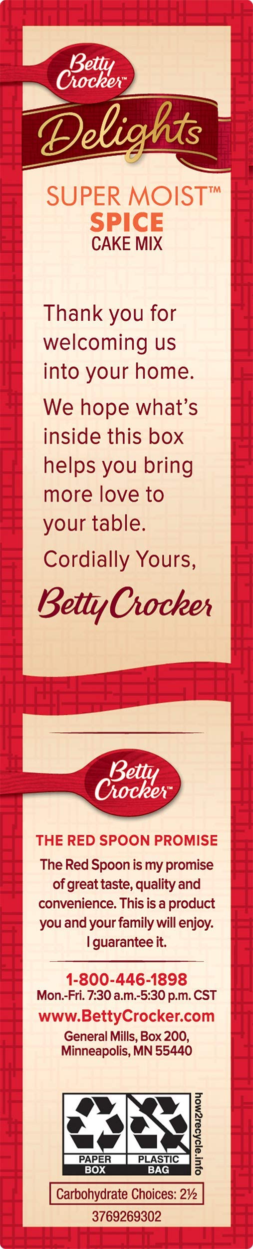 Betty Crocker Delights Super Moist Cherry Chip Cake Mix, 13.25 oz.
