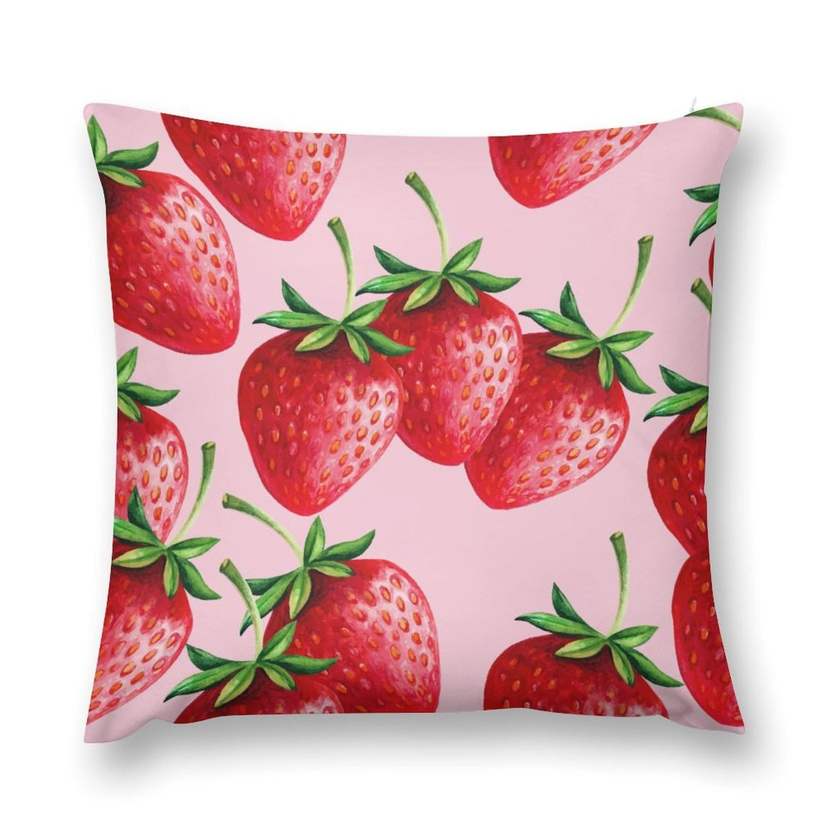Cherry Throw Pillow Covers Funny Fruit Fresh Berry Cherries Background Retro Style Decorations for Bedroom Living Room Farmhouse Sofa Pillows Bed Couch 12x12 Inch