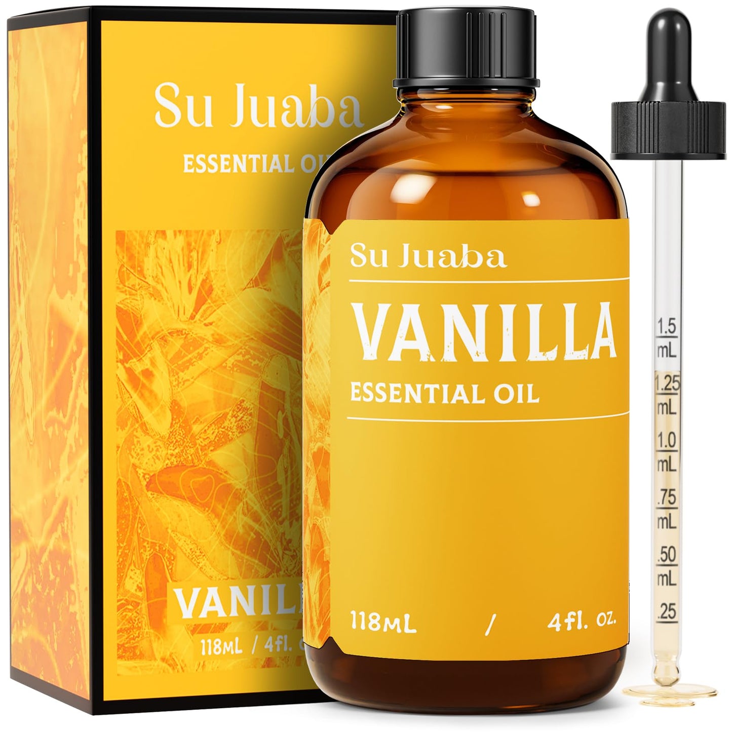 SU JUABA Lavender Essential Oil for Aromatherapy, Sleep & Relaxation | Calming Scent for Diffusion & Skin Care, Ideal for DIY Candles Soap & Fabric Softening - 118mL / 4 fl oz