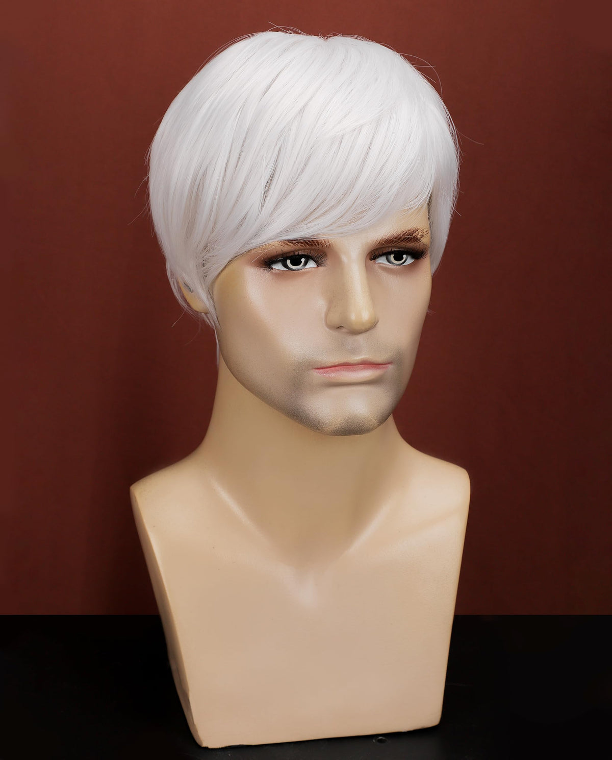 YYHR 80s Brown Wigs for Mens Mullet Rocker Costume Long Synthetic Hair Wig