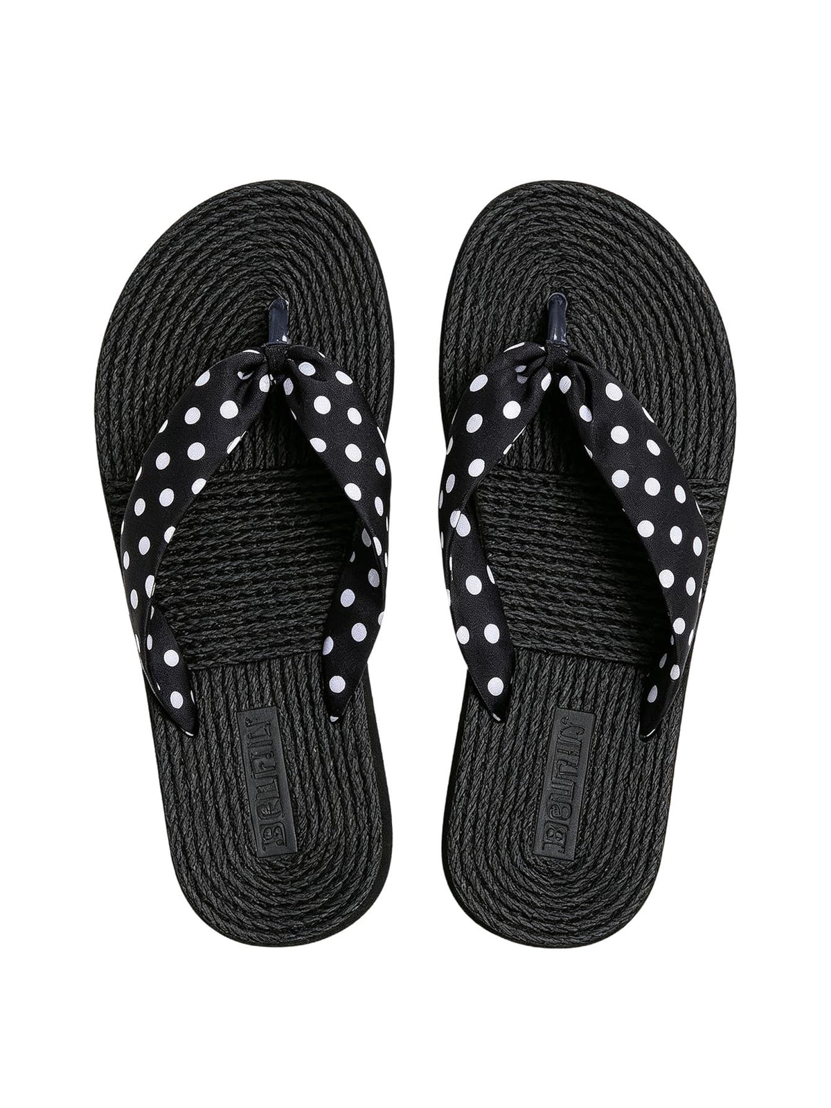 RoseSeek Women's Cherry Print Flip Flops Thick Sole Flat Sandals