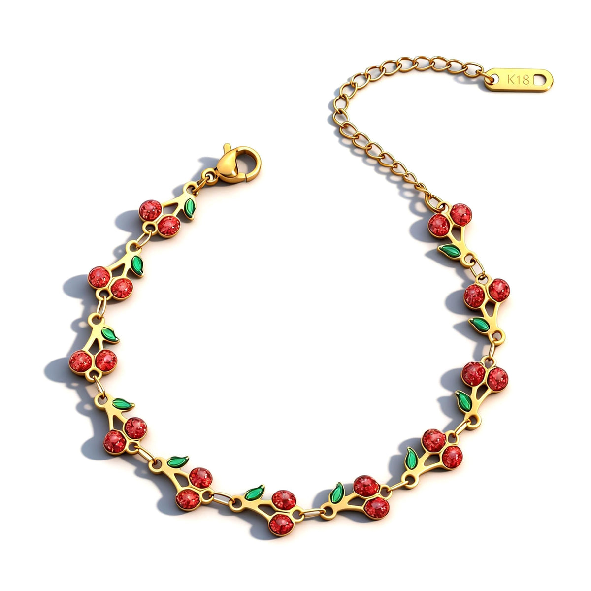 Long tiantian Cherry Bracelet for Women Cherry Dress Outfits Accessories Charm Bracelets Stack Cherry Gifts Cute Stuff Red Spring Accessories