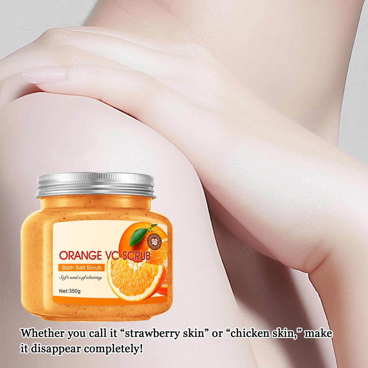 Cherry Body Exfoliator, Deep Cleaning Exfoliating Body Scrub, Moisturizing Nourishing Salt Rose Body Scrub, 350 g