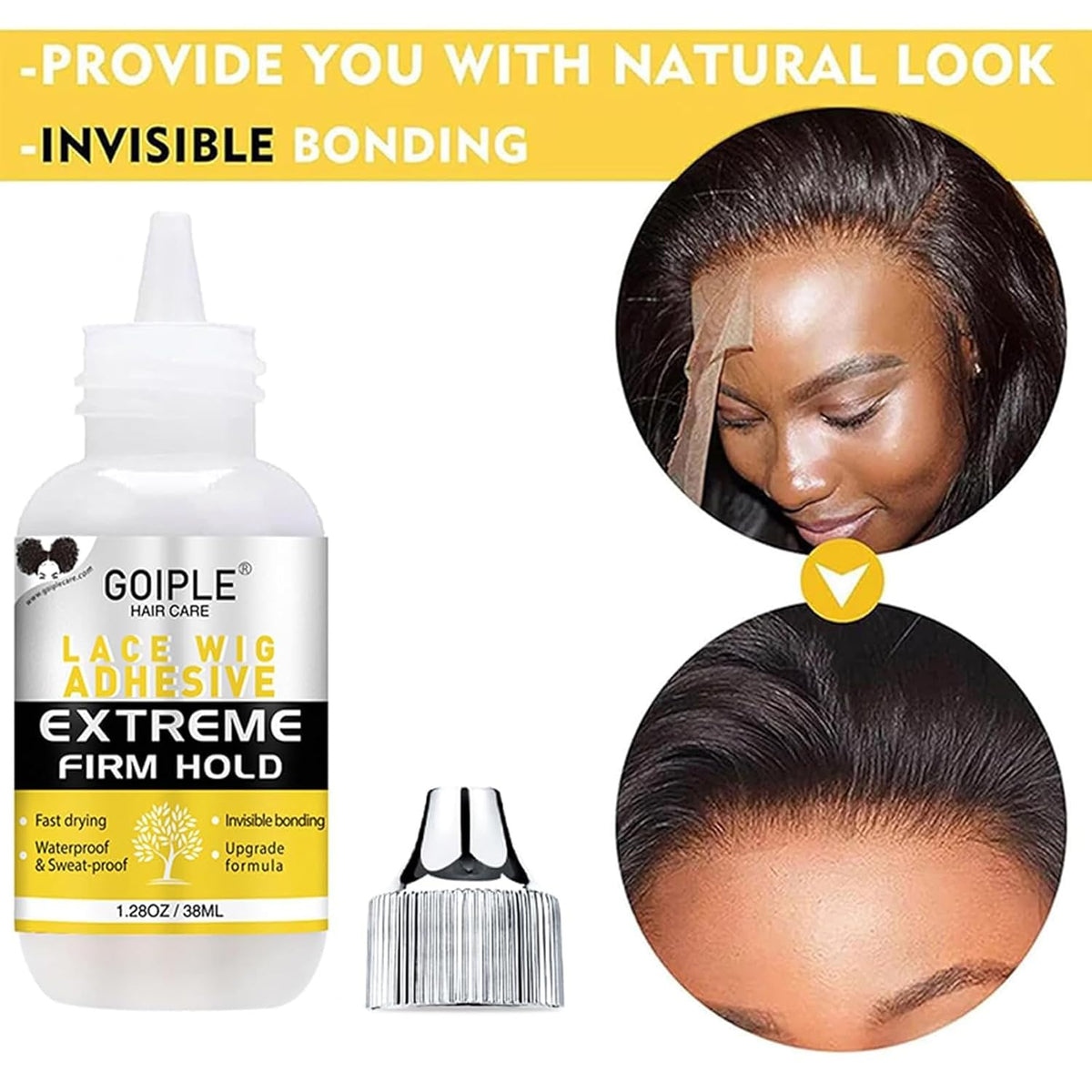 Lace Melting Spray for Glueless Wigs - Essentials Kit with Lace Front Wig Glue & Remover
