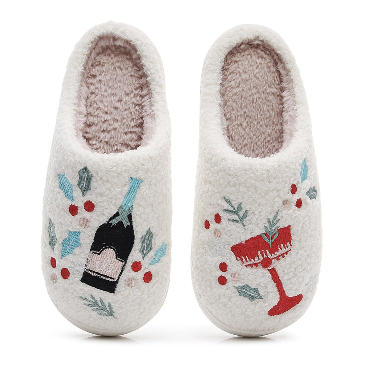 Women Retro Colorful Books Slippers Plush Warm House Slippers,Casual Home Shoes Soft Plush Slip-on Slippers Outdoor Indoor Bedroom Shoes