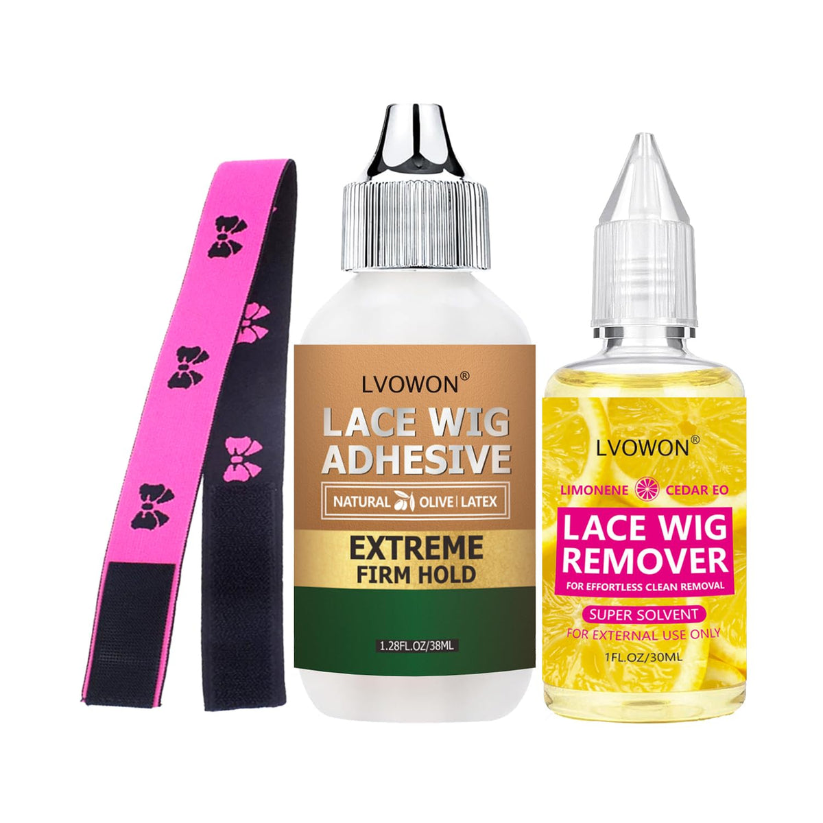 Wig Glue Kit Set of 3, Waterproof with Firm Hold