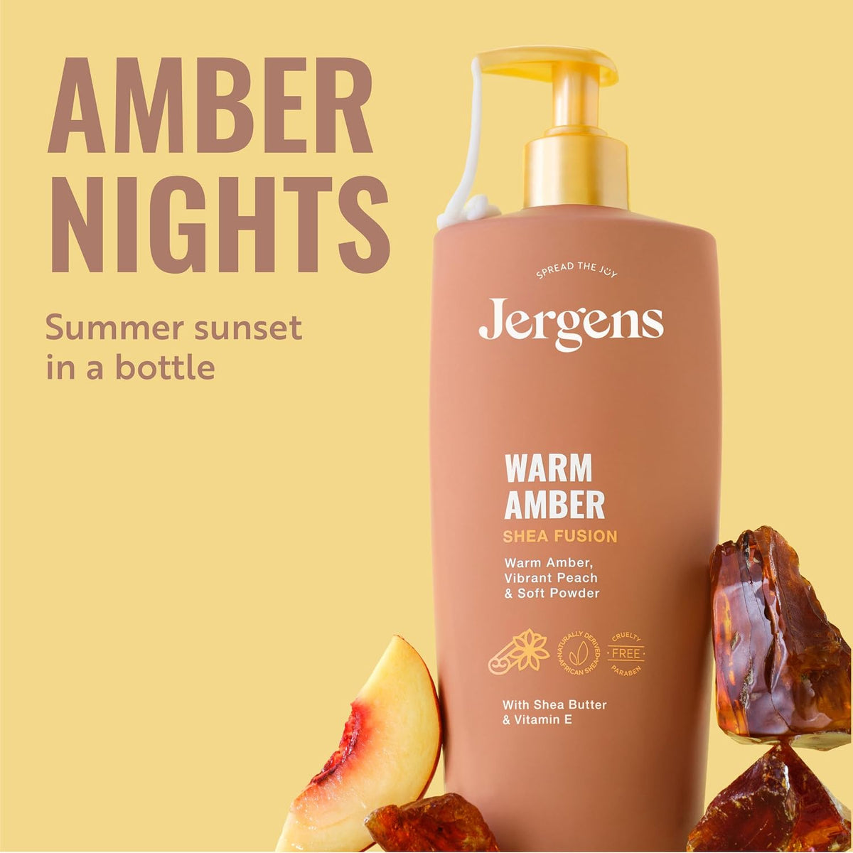 Jergens Shea Fusion Cherry Swirl Body Lotion, Dry Skin, 14 fl oz