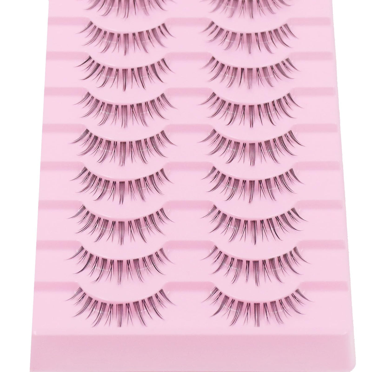 10 Pairs Manga Lashes Anime Cosplay Lashes Spiky Manga Style Lashes Janpanese 16mm Extension Natural Manhua Doll Eye Lashes Halloween/Party Makeup Look by AUGENLI (A3)