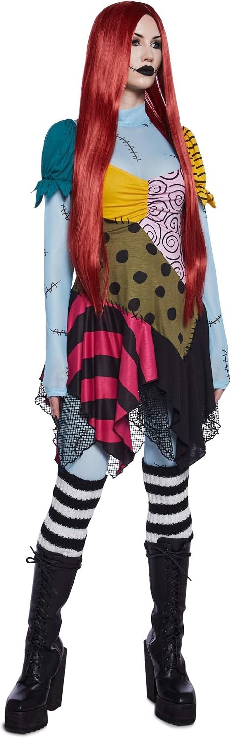 Dolls Kill Nightmare Sally Rag Doll Costume – Halloween Colorblock Outfit by Trickz N' Treatz