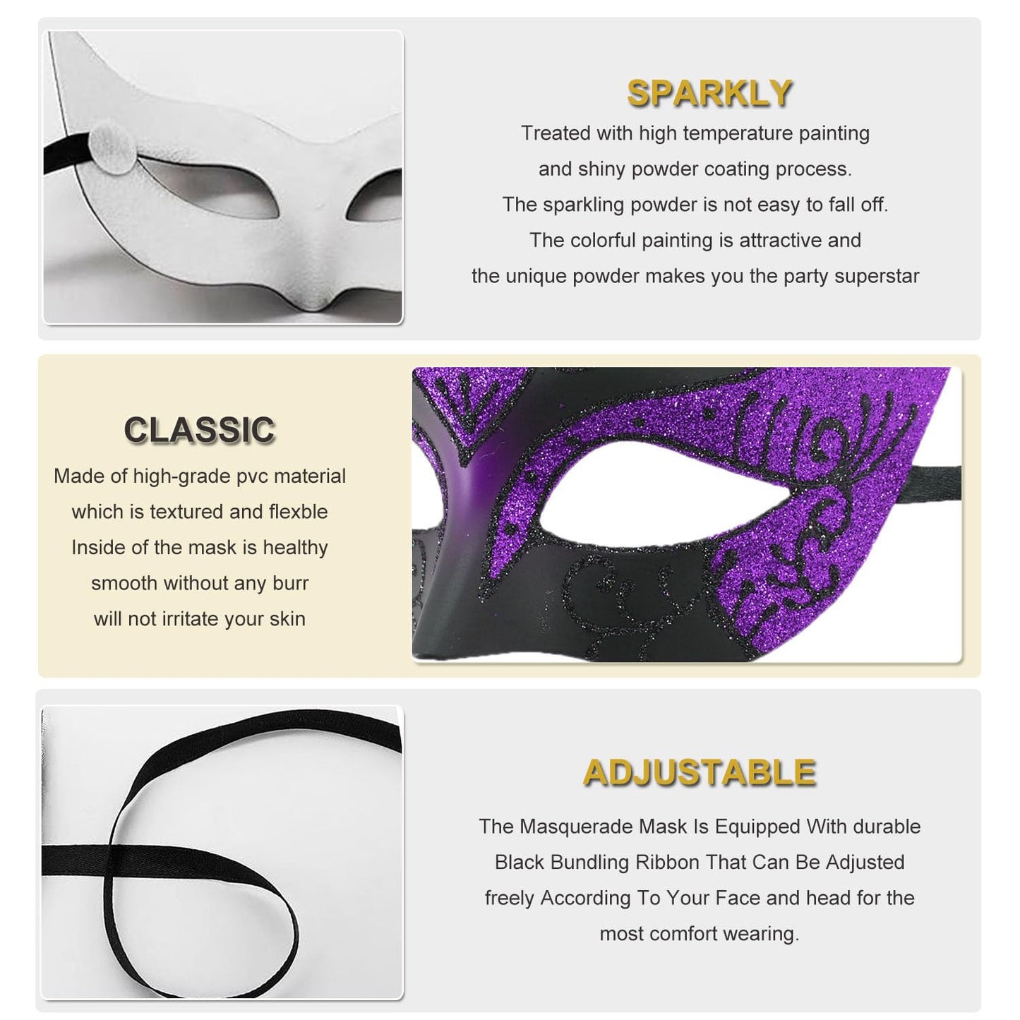 Couple Masquerade Masks for Women Men Venetian Masks for Halloween Carnival Costume Party Prom Ball